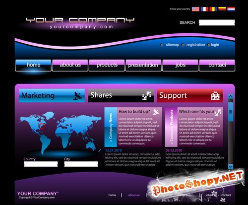 Shutterstock - Company Web Site Design Vector Template-4