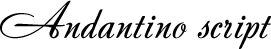 Шрифты - Andantino-script