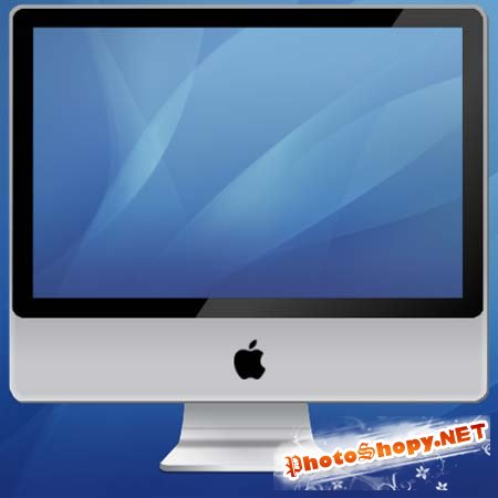 PSD Исходник для фотошоп - iMac