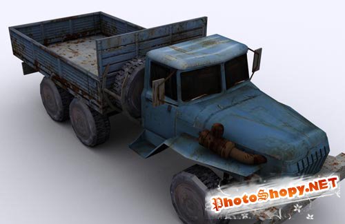 3D модели - 3d модель автомобиля Урал