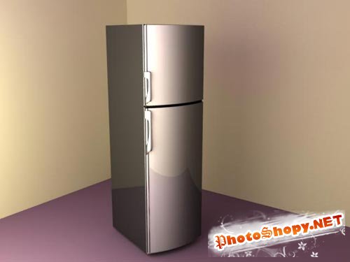 3D модели - Модель двухкамерного холодильника