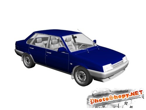 3D модели - Модель автомобиля ВАЗ - 21099