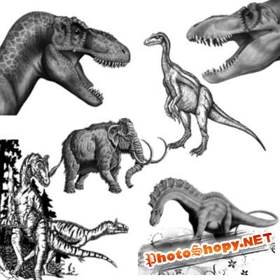 Кисти для фотошопа - Динозавры
