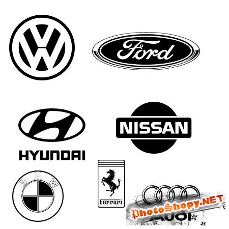 Фигуры для фотошопа - Логотипы автомобилей