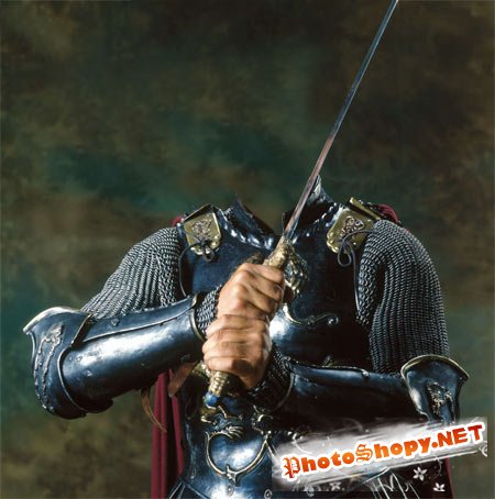 Шаблон для фото - Рыцарь с мечом