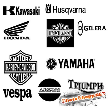 Фигуры для фотошопа - Логотипы мотоциклов