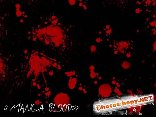 Кисти для photoshop - "Manga Blood"