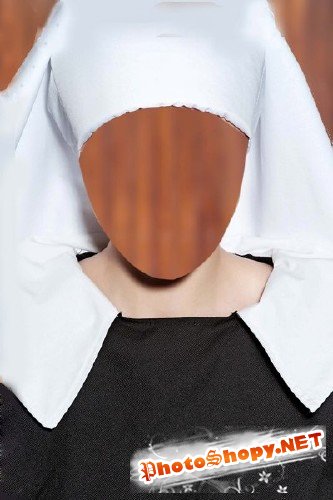 Шаблон для фотошоп – Монахиня