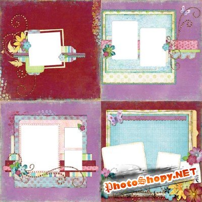 4 scrap-pages "Sing a Rainbow"