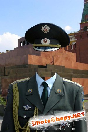 Шаблон для фотошоп – Кремлевский солдат