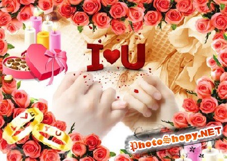 Шаблон для Adobe Photoshop - "I Love You"