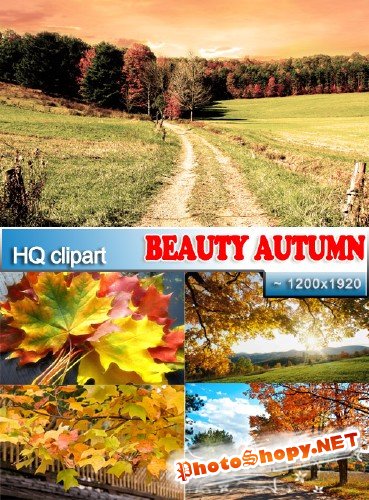 Красавица осень | Beauty autumn (HQ clipart)
