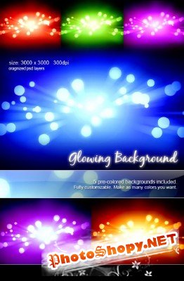 Backgrounds PSD "Glowing"