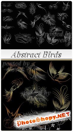 Абстрактные Птицы в PSD формате