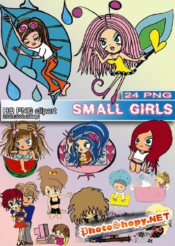Small ladies (24 PNG)