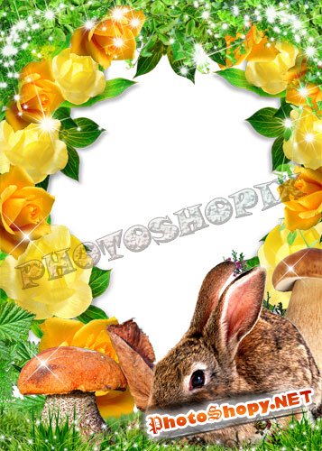 Рамка для Photoshop – Осенний заяц