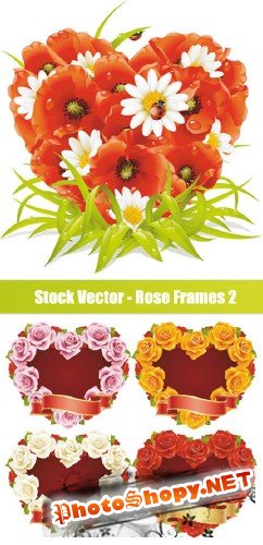 Рамочки из роз | Rose Frames (5 vector)