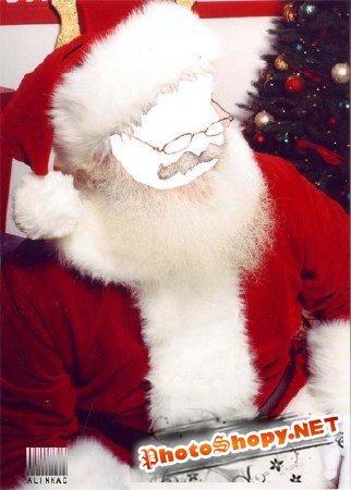 Шаблон для фотошоп - Костюм Санта-Клауса!