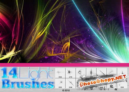 Кисти для Photoshop – Light streak brushes 2010