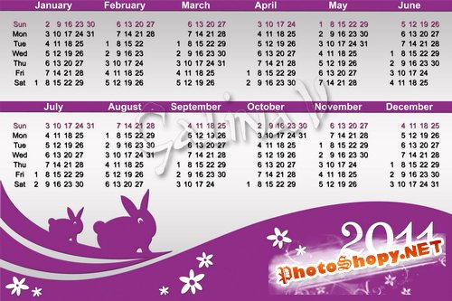 Календарь на 2011 год - Кролики