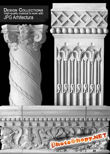Architecture - varicoloured, relief, barelef, fragment