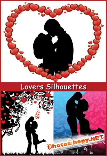 Lovers Silhouettes - Stock Vectors