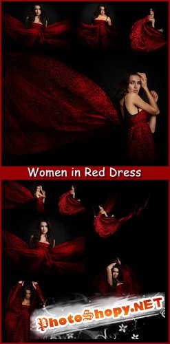Women in Red Dress - Stock Photos