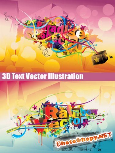 Stock Vectors - 3D Text Vector Illustration