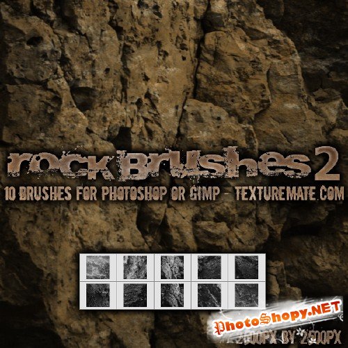 Rock Brushes Pack for Photoshop 2