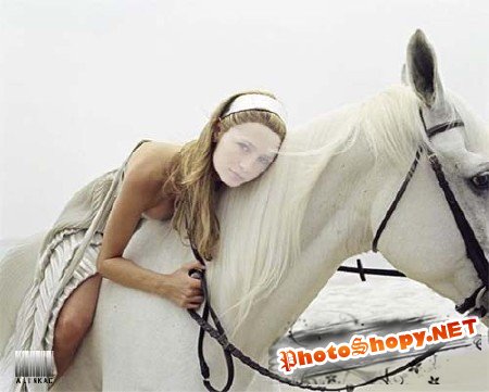 Романтический шаблон - Девушка на белом коне!