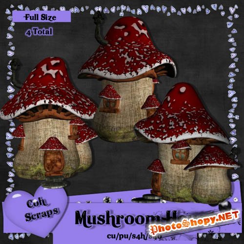 Scrap-kit - Mushroom House