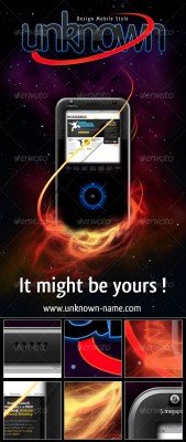 Рекламный постер для мобильных телефонов