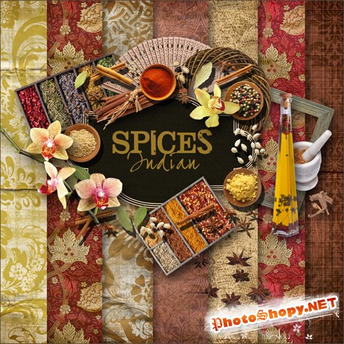 Scrap-set - Spices Indian