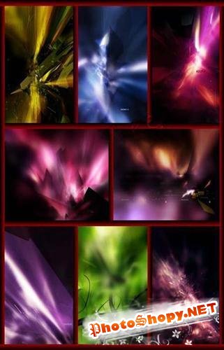 Glow crystals backgrounds
