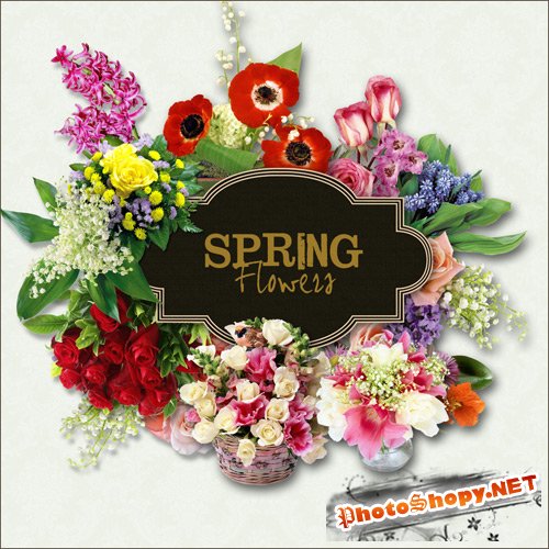 Scrap-kit - Spring Flowers Set
