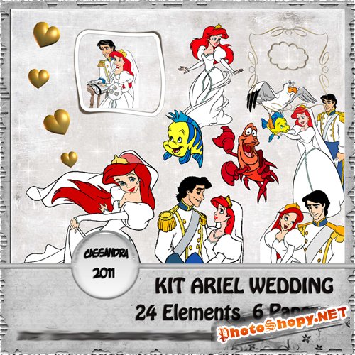 Scrap-set - Ariel - Kit Wedding