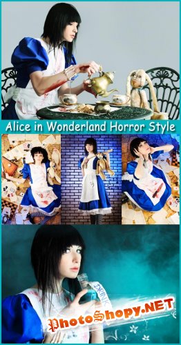 Alice in Wonderland Horror Style - Stock Photos