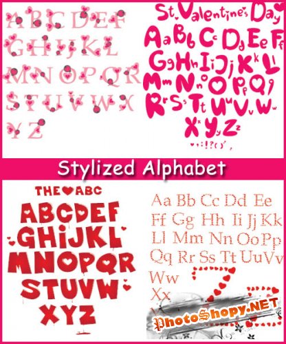 Stylized Alphabet  - Stock Vectors