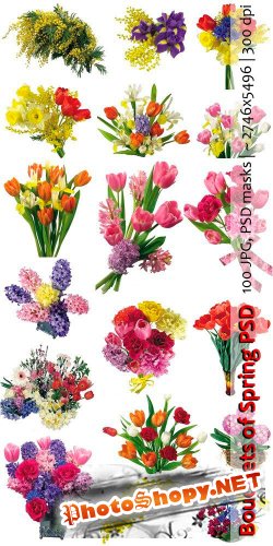Bouquets of Spring PSD