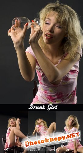 Drunk Girl - Stock Photos