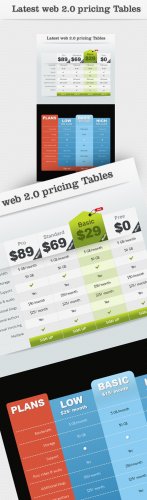 GraphicRiver Latest Web2.0 Pricing Tables