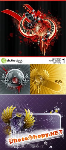 Shutterstock - Abstract Party Design Vectors - 1, 4xEPS