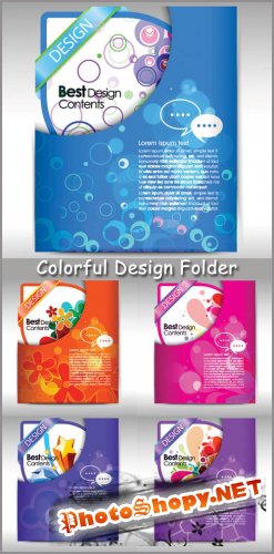 Colorful Design Folder - Stock Vectors