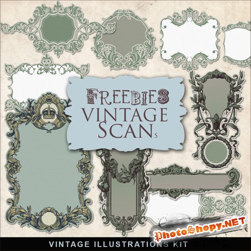 Scrap-kit - Vintage Frame Lables #2