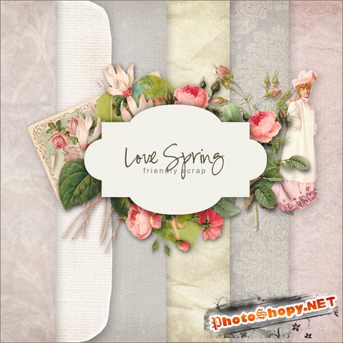 Scrap-set - Love Spring