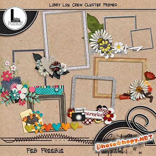Scrap-kit - Libby Lou Crew Cluster Frames