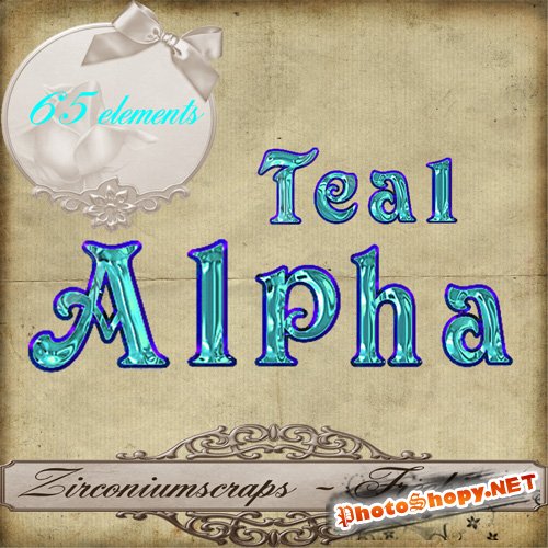Scrap-kit - Teal Alpha