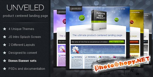 Unveiled - Ultimate Product Focused Landing Page