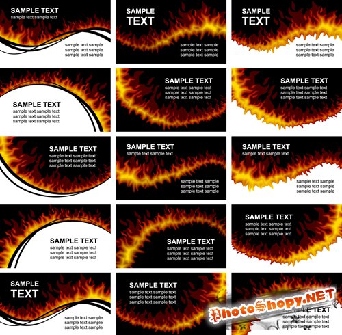 Shutterstock - Fiery Cards EPS