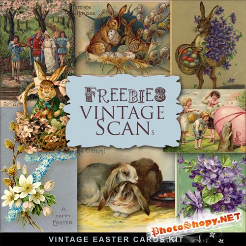 Scrap-kit - Vintage Easter Cards